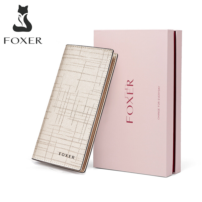 Ví Đựng Thẻ Ly Hợp Ví Nữ Coin Purse FOXER Thương Hiệu Thiết Kế Thời Trang