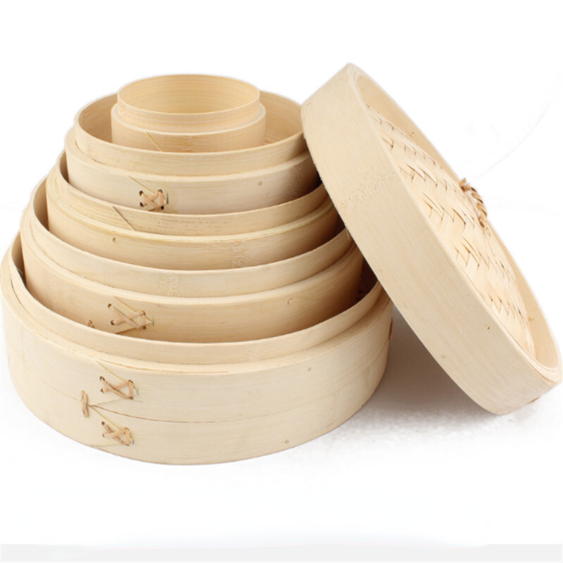 Nồi hấp tre gia dụng nồi hấp lớn thương mại bằng tre thủ công nguyên chất nồi hấp bánh bao nấu ăn nhà bếp