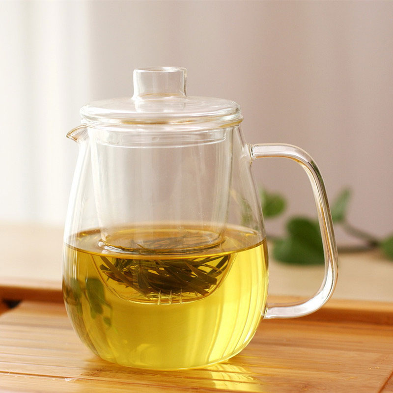 Gf bình thủy tinh có bộ lọc và nắp vòi bình đựng nước bình đựng nước thủy tinh borosilicate bình đựng trà bộ ấm trà kungfu 450ml/600ml