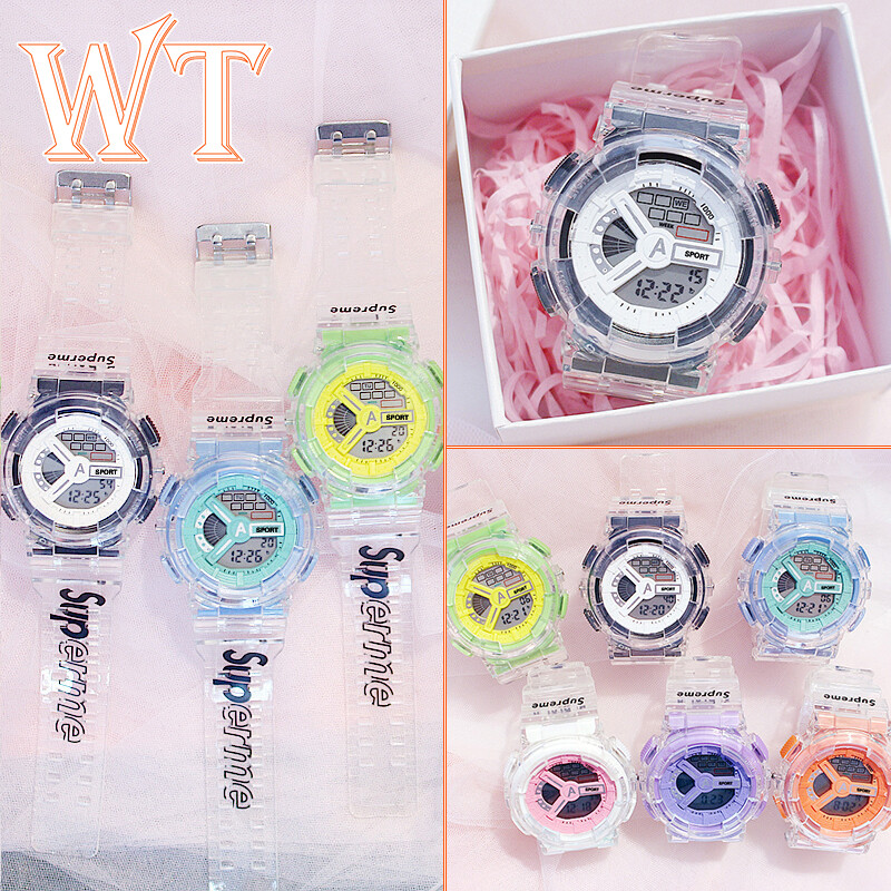 WT Trẻ Em G Shock Đồng Hồ Đồng Hồ Thể Thao Chống Nước Có Lịch Dạ Quang Casio Đồng Hồ Đeo Tay Điện Tử Led G Cho Bé Trai Bé Gái Học Sinh