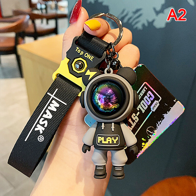 💖hot sale🎈 móc khóa gấu sét hoạt hình móc khóa búp bê gấu phi hành gia dễ thương móc treo túi
