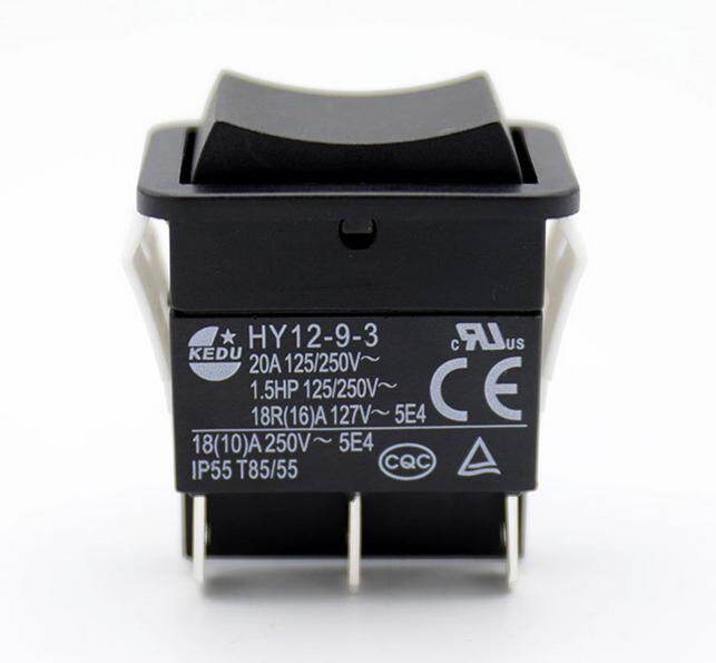 Hy12-9-3 kedu trang trí cny 6 chân công tắc điện công nghiệp, công tắc nút bấm 125v