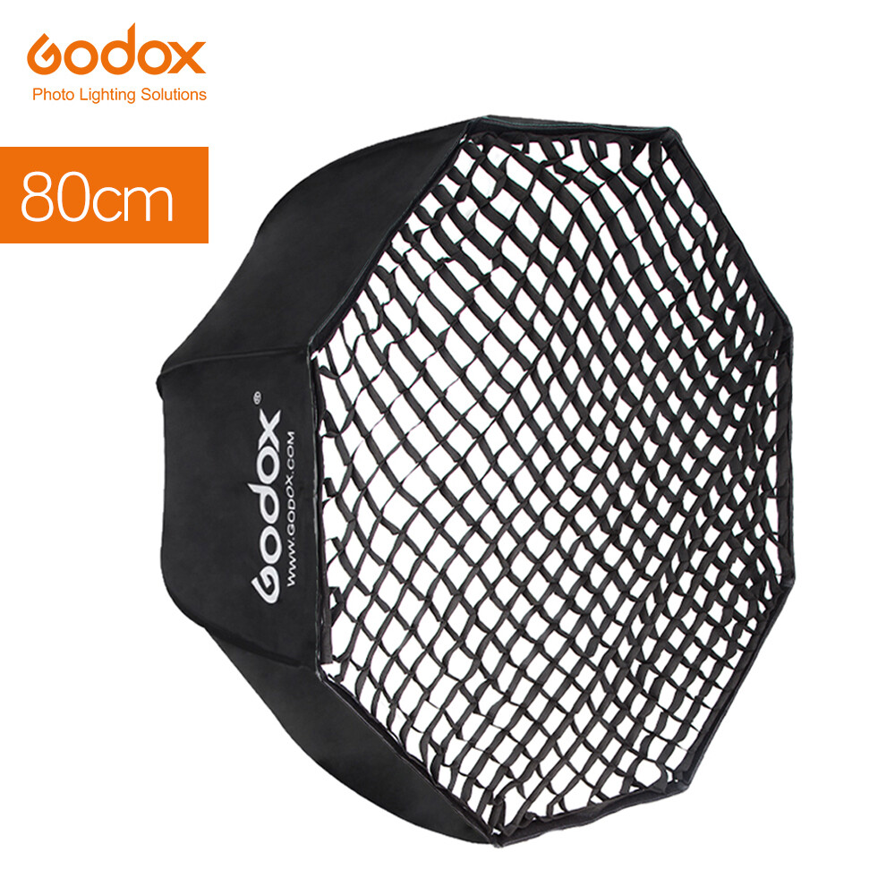 Xách Tay Godox 80 Cm 32 "Umbrella Softbox Bát Giác + Lưới Tổ Ong Phản Xạ Softbox Tổ Ong Cho TT685 V860II Đèn Flash Chớp Đồng Bộ