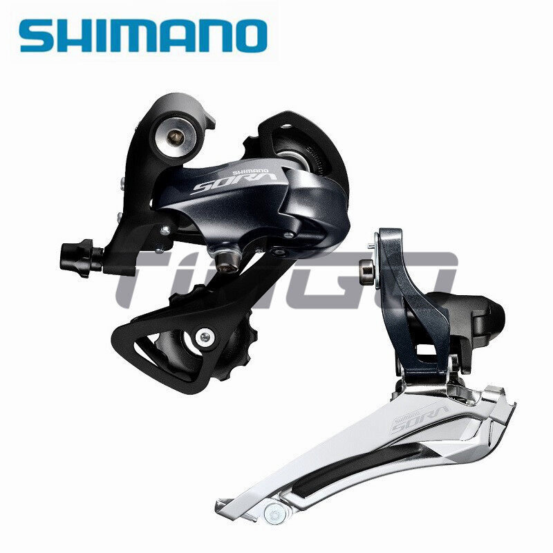 Shimano Bộ FD-R3000 2 × 9 Tốc Độ Cho Xe Đạp Đường Trường Sora R3000 Bộ Đề Xe Đạp Đường Trường RD-R3000 Đề Xe Đạp Phía Trước