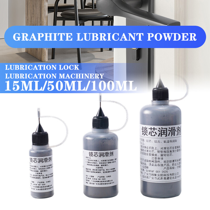 Lõi khóa chất bôi trơn bột than chì 15/50/100ml chất bôi trơn mịn than chì cho phần tử khóa công cụ sửa chữa bọc động cơ cửa an toàn bột bút chì xi lanh thợ khóa bột than chì bôi trơn