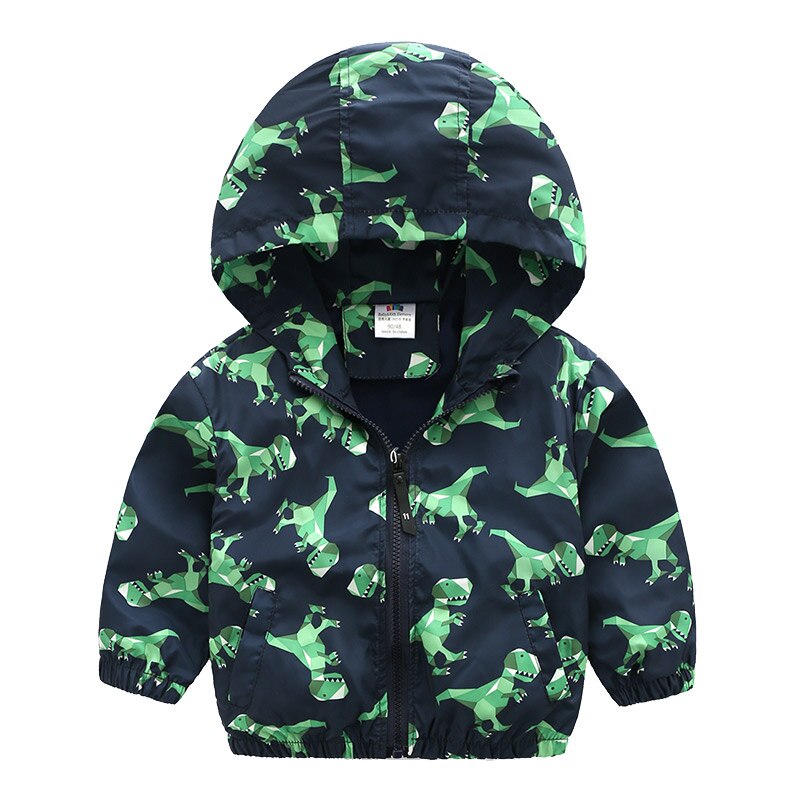 ZZOOI 2021 Spring Autumn 2-10 Years Children's Outwear Cartoon Animal Dinosaur Print Zipper Handsome Hooded Jacket For Baby Kids Boys ราคา  461 บาท*ส่งฟรี