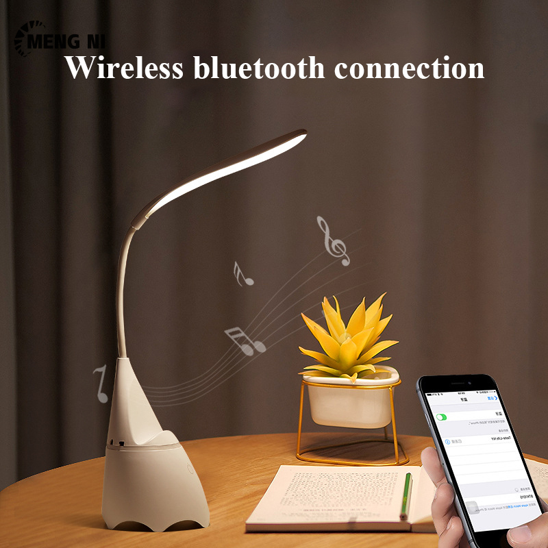 Hangdianđèn bàn led bảo vệ mắt đèn loa bluetooth sạc đèn ngủ học đọc sách cho ký túc xá