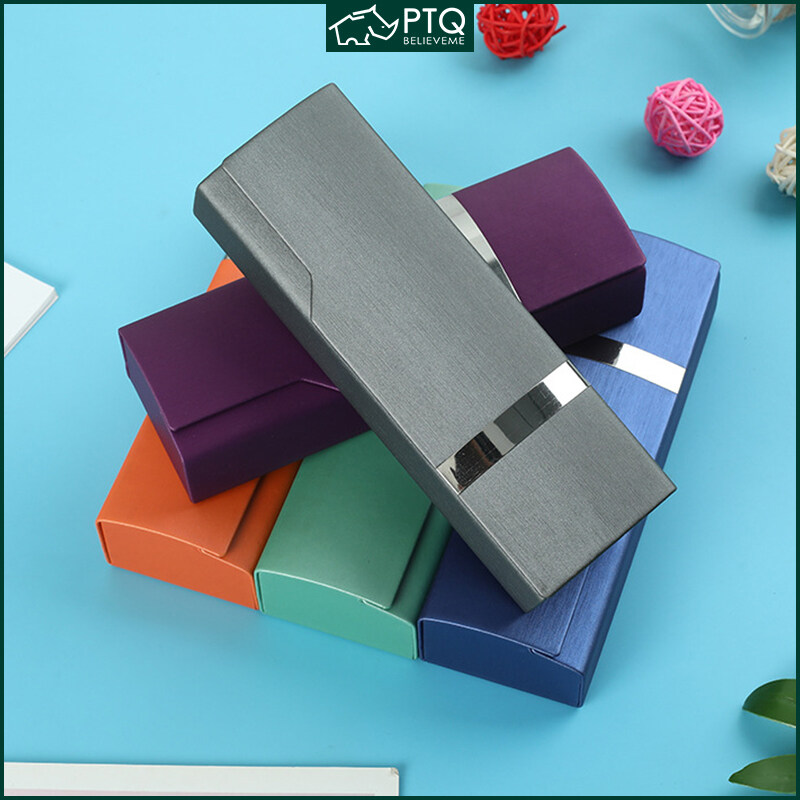 Hộp Đựng Kính Chất Lượng Cao Hộp Đựng Kính Di Động Hộp Kính Bằng Da Nghệ Thuật Retro Thích Hợp Cho Kính Đọc Sách Cận Thị Kính Râm Kính Máy Tính PTQ