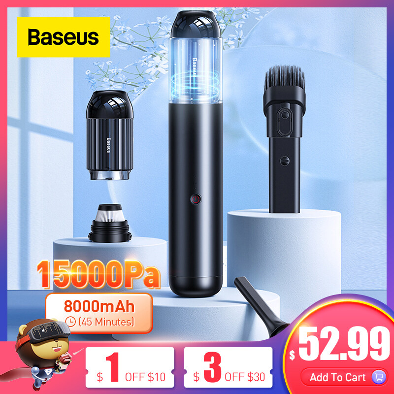 baseus 15000pa car vacuum cleaner 135w rechargeable handheld cordless duster