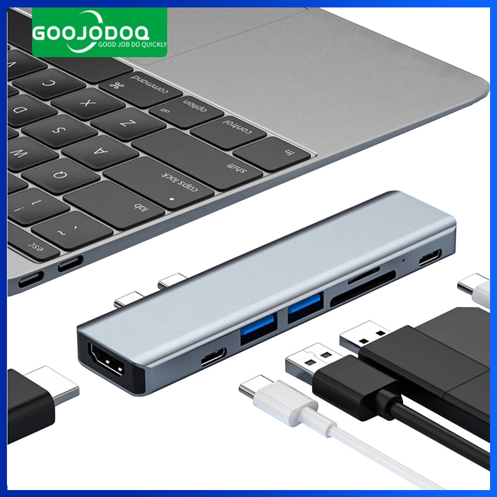 Goojodoqhub usb type c usb c để dock station usb 3.0 tf sd reader bộ sạc pd 100w, bộ chia cho macbook pro/air m1 type-c
