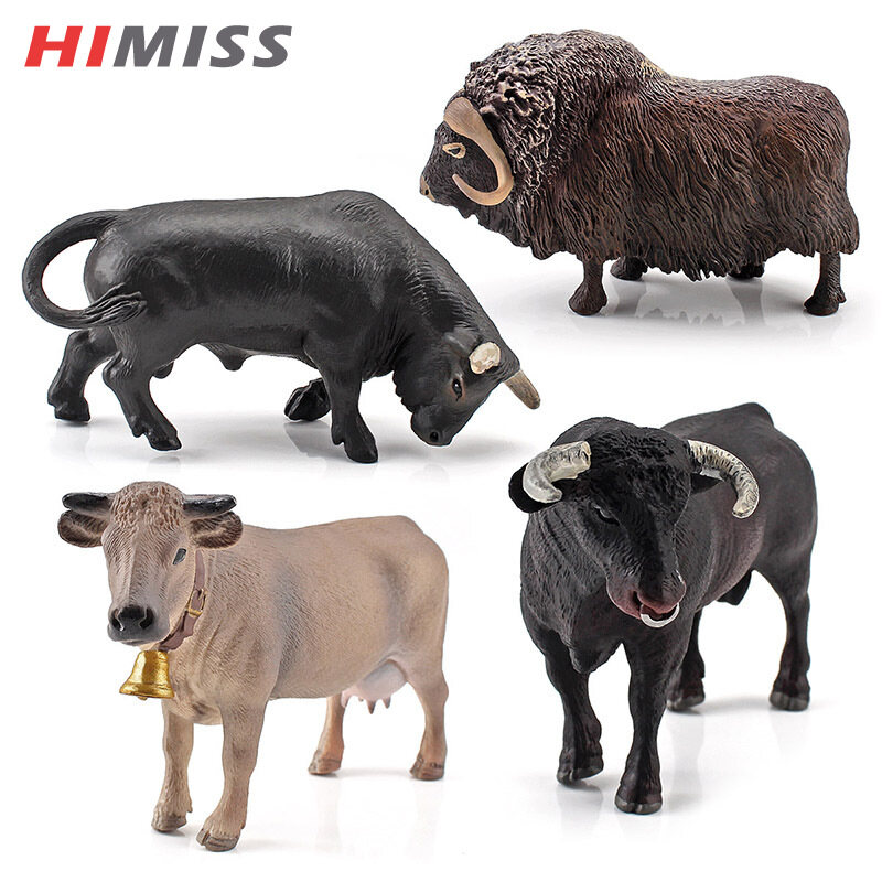 Himiss toy tượng mô hình bò tót mô phỏng gia súc mô hình nhân vật dễ thương điều khiển từ xa quà tặng đồ chơi giáo dục trẻ em