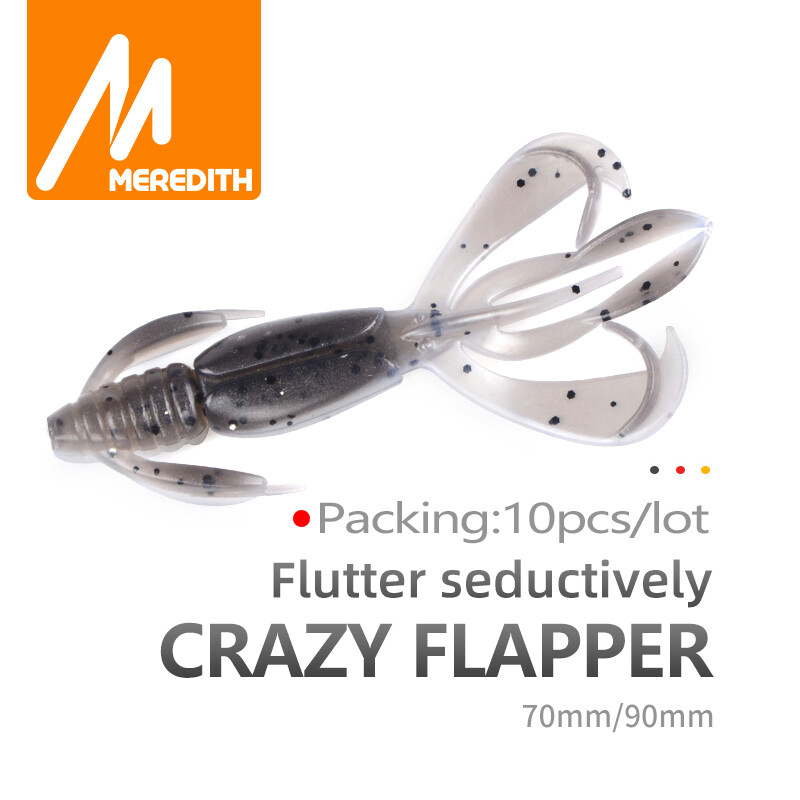 Mồi câu cá nổi bật của meredith, mồi câu mềm 70mm 90mm, mồi silicon mềm dụng cụ câu cá vược tôm