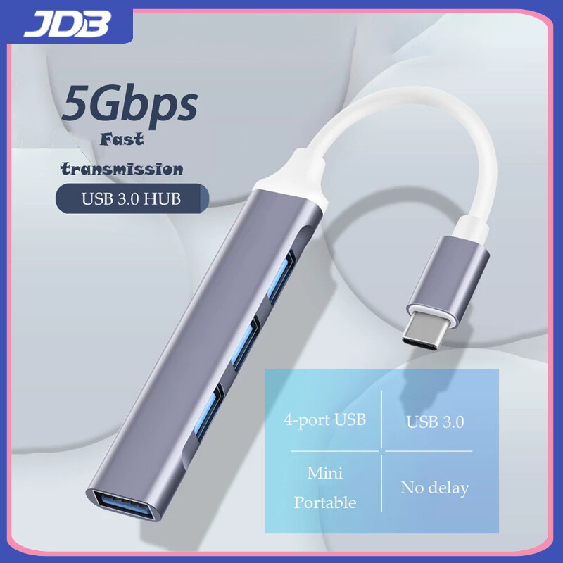 Trung Tâm Mini JDB, Hub 3.0, Cổng Cao Hợp Kim Nhôm Một Kéo Bốn Cổng Usb Bộ Chia Truyền Tốc Độ 4 Trạm Usb T7R6