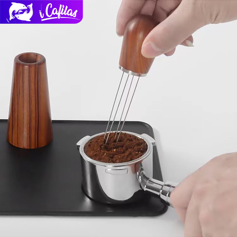 【i Cafilas】[WDT] WDT Wooden Tool Puck Rake and Stand Espresso Distribution ราคา 105 บาท*ส่งฟรี
