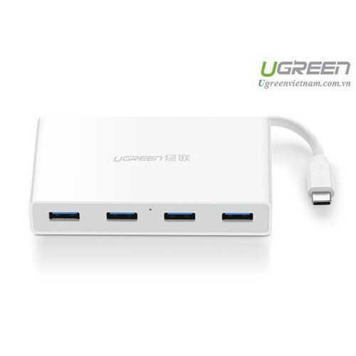 Bộ chuyển usb type c sang 4 cổng usb 3.0 kèm chân sạc type c ugreen 30278 - hàng