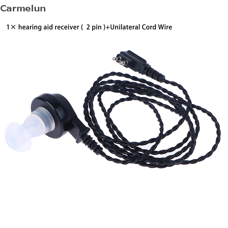 Carmelun 1Pc Hearing Aid Unilateral Cord Wire+BTE Hearing Aid Receiver
