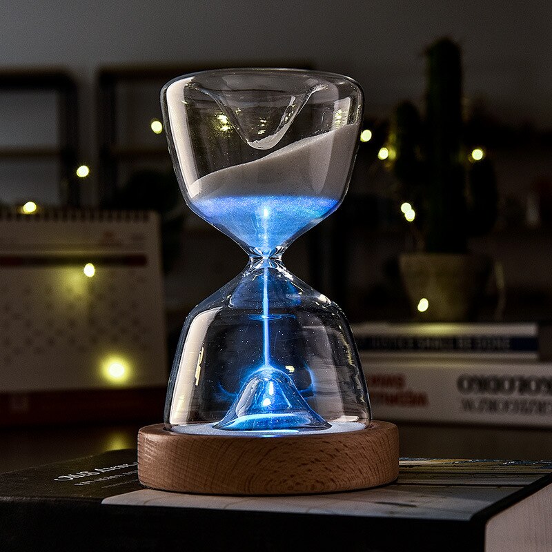Kính đồng hồ cát hẹn giờ, điều khiển từ xa dạ quang chợ đêm 15 phút đồng hồ cát đồng hồ cát hiển thị sáng tạo, đồng hồ cát