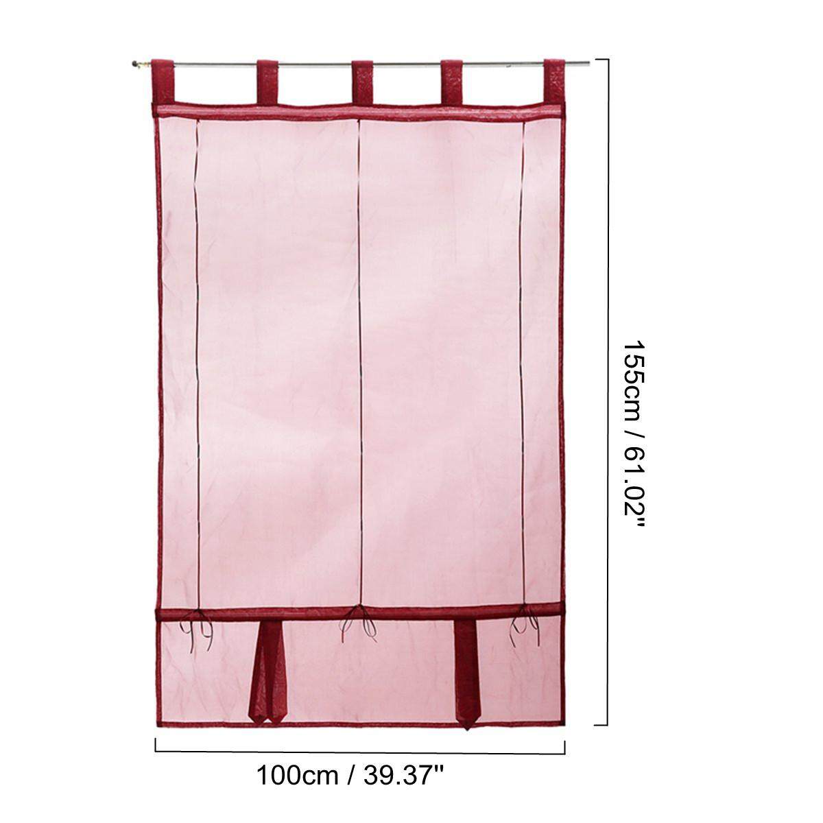 Generic 100x155cm Ready Made Kitchen Window Roman Curtain Blind Tulle