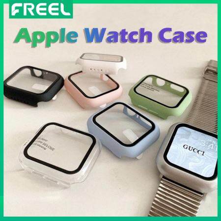 Glass Case for Apple Watch Series, 38mm-49mm Bumper Screen Protector