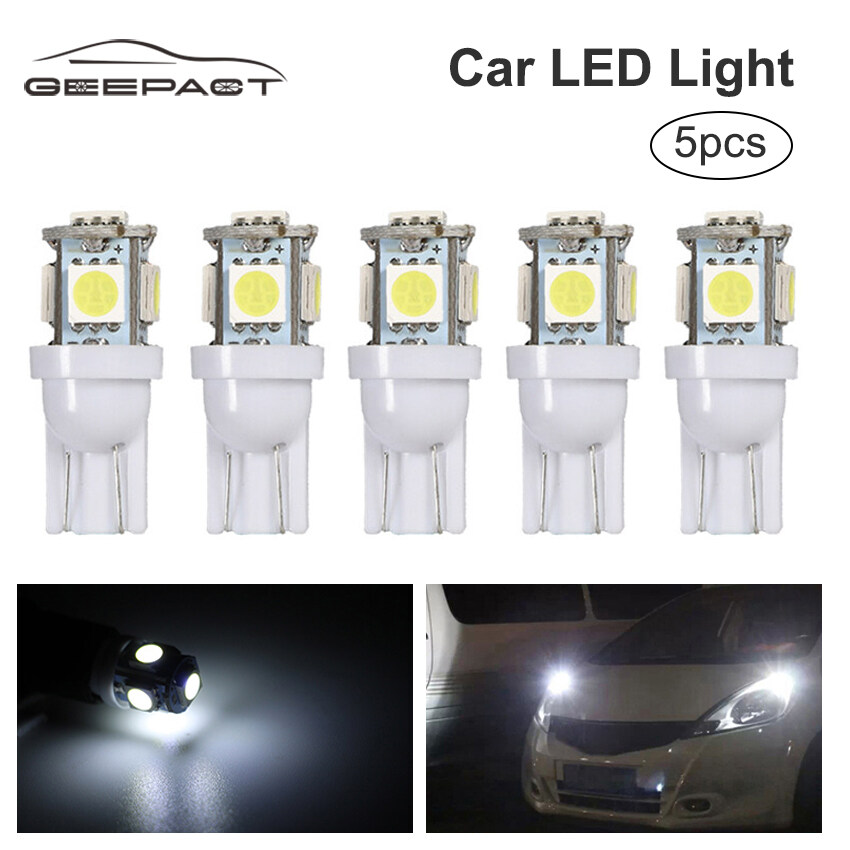 Geepact White T10 LED Lamp Car Interior Light Bulbs Festoon Reading Light