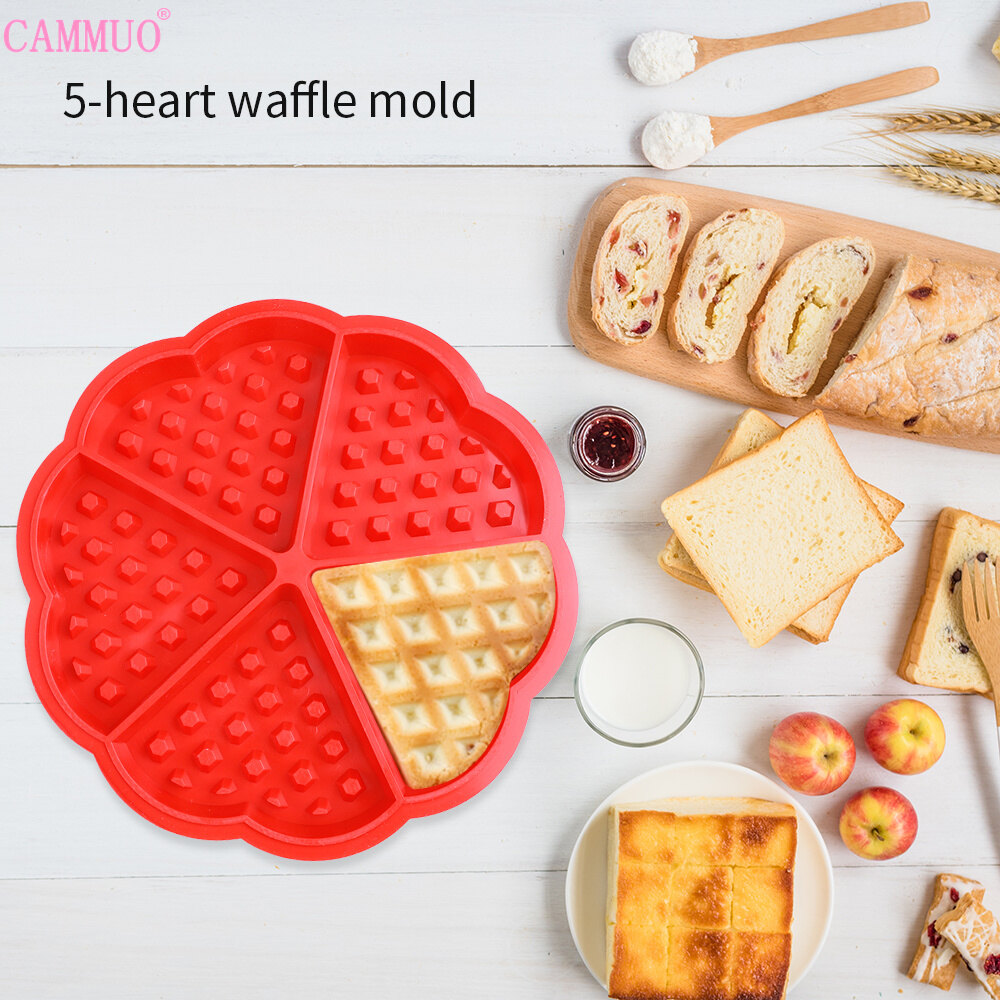 Cammuo Silicon Nhà Bếp Waffle Bakeware Nhà Bếp Khuôn Bánh Waffle Không Dính Khuôn Bánh Các Nhà Sản Xuất