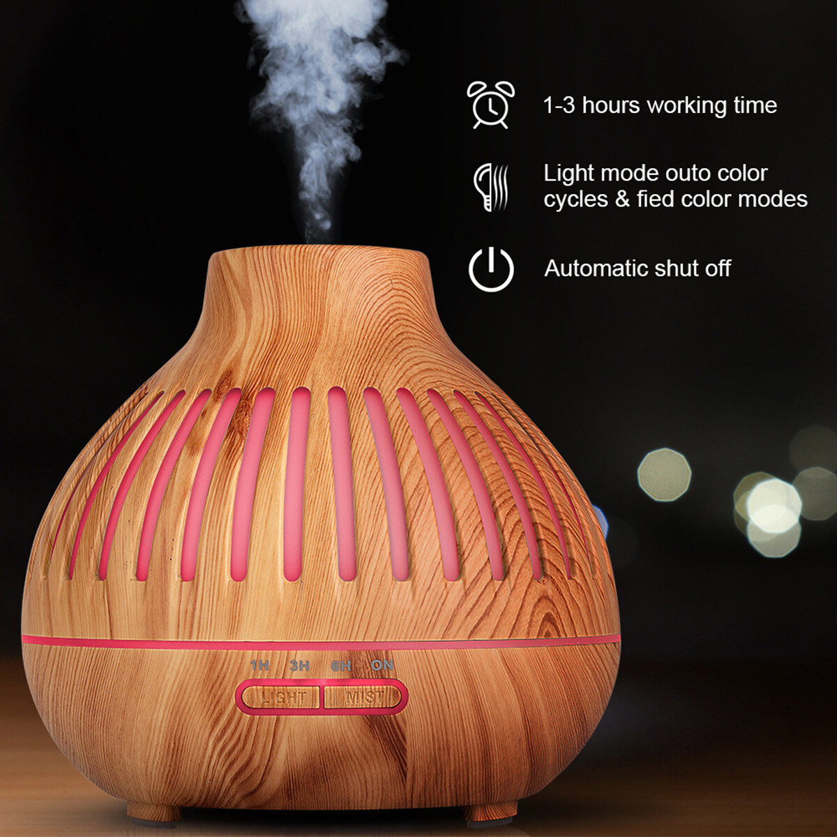 Generic Ultrasonic Air Humidifier Aroma Essential Oil Diffuser 7