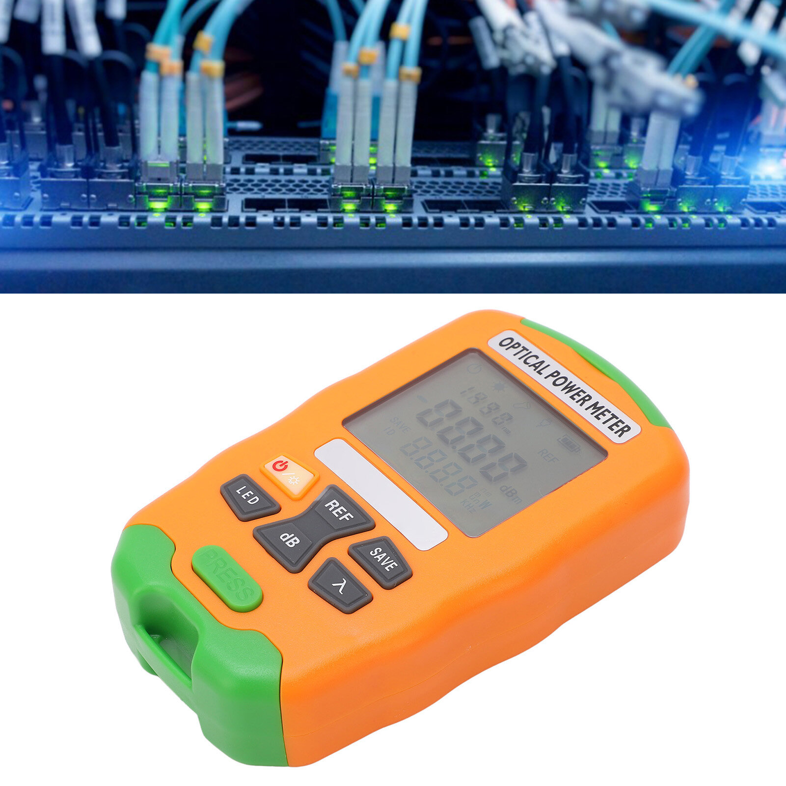 Máy đo công suất sợi quang Máy đo công suất sợi Mini ‑ 70 đến + 10dBm ABS nhanh để bảo trì kỹ thuật
