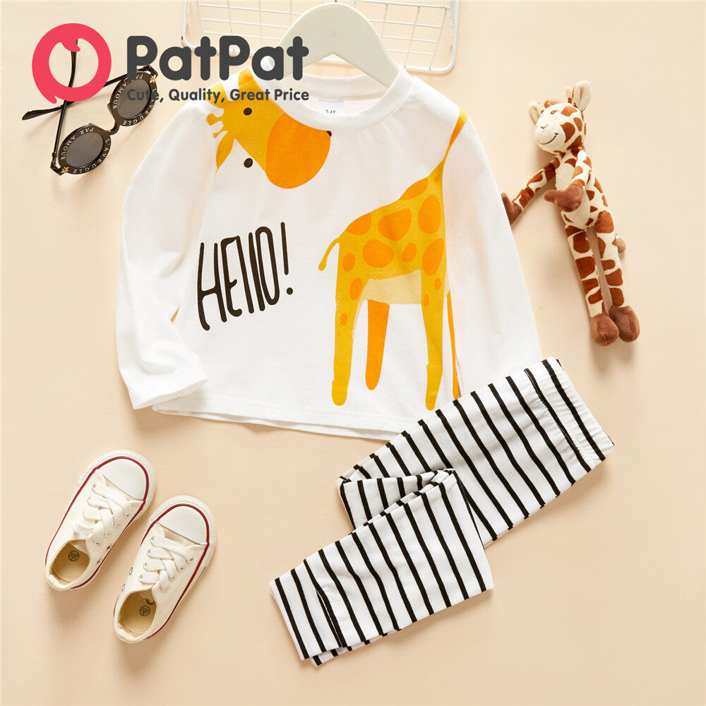 PatPat Toddler Girl Boy Animal Clothes Set 2