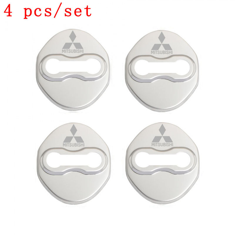 4 Cái Vỏ Bảo Vệ Khóa Cửa Xe Mitsubishi Bằng Thép Không Gỉ Phụ Kiện Ô Tô Chống Gỉ Thích Hợp Cho ASX Triton Pajero Sport Outlander Lancer Grandis Attrage Storm Fuso Mirage