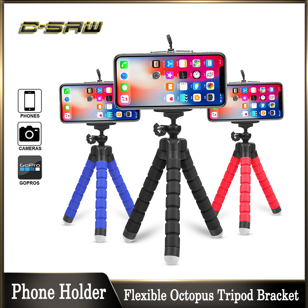 C-SAW Giá Để Điện Thoại Di Động Phổ Thông Giá Đỡ Ba Chân Bạch Tuộc Linh Hoạt Cho Camera Điện Thoại Di Động Chân Đế Chụp Ảnh Tự Sướng Hỗ Trợ Ảnh Cho iPhone 5/6 S Oppo Vivo Samsung Galaxy Xiaomi Huawei Điện Thoại Di Động Redmi