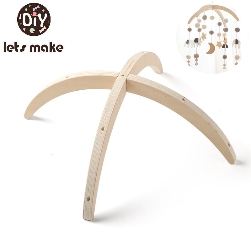 Let s Make Baby Wooden Bed Bell Bracket Mobile Rattle Toys 0