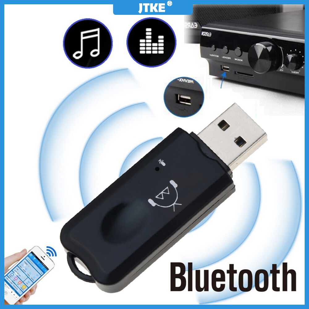 JTKE Bộ Thu Bluetooth USB Không Dây Bộ Chuyển Đổi Âm Thanh Nổi Dongle Cho Máy Nghe Nhạc MP3 Xe Hơi Rảnh Tay Có Mic Cho Loa Xe Hơi Máy Vi Tính