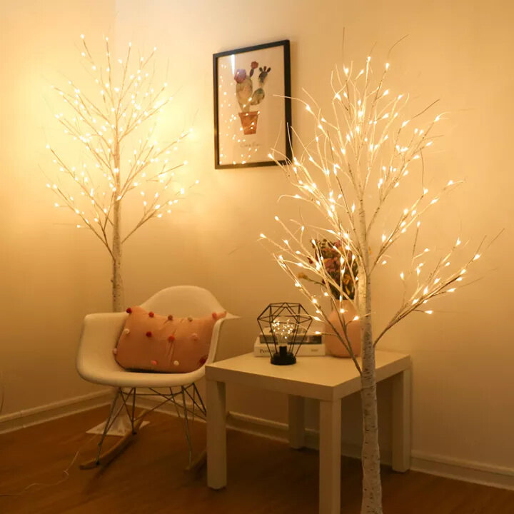 Đèn trang trí đèn cành cây bạch dương phát sáng bố trí phòng đèn led mô hình