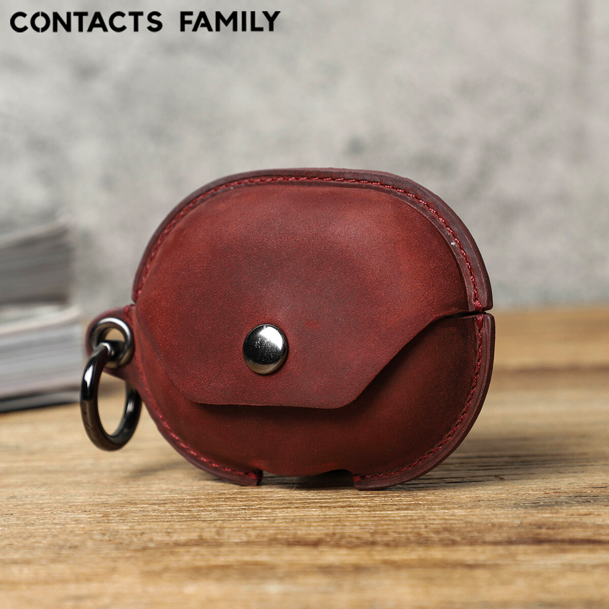 CONTACTS FAMILY Bao Đựng Tai Nghe Bằng Da Nubuck Cho Huawei Freebuds Pro Bao Đựng Phụ Kiện Hộp Sạc Bảo Vệ Móc Khóa
