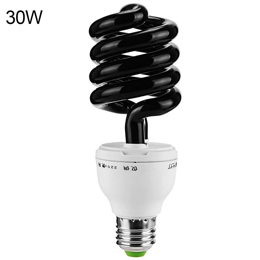 Bóng Đèn Xoắn Ốc Tia Cực Tím Huỳnh Quang Tia Cực Tím UV Màu Đen 15/20/30/40W 220V E27