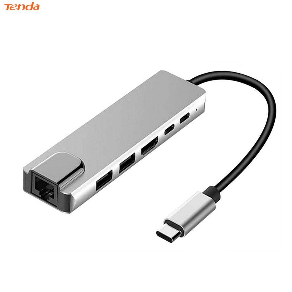 Bộ Chuyển Đổi Thẻ Mạng 6 Trong 1 USB Type C Sang 4K HDMI USB 3.0 2.0 PD RJ45, Cho Phụ Kiện Máy Tính PC