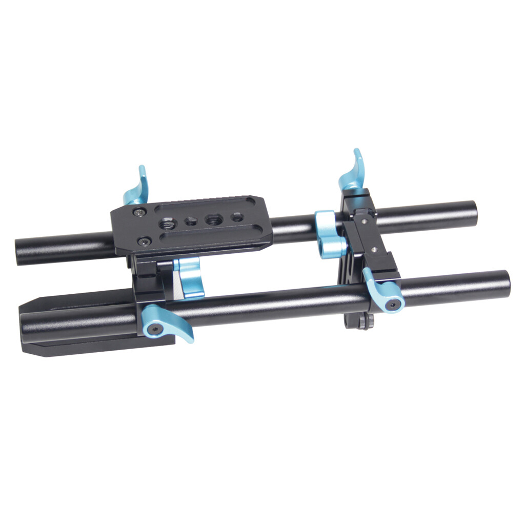 lacooppia 15mm Rail Rod Baseplate for DSLR Camera Follow Focus Rig Matte Box -A14