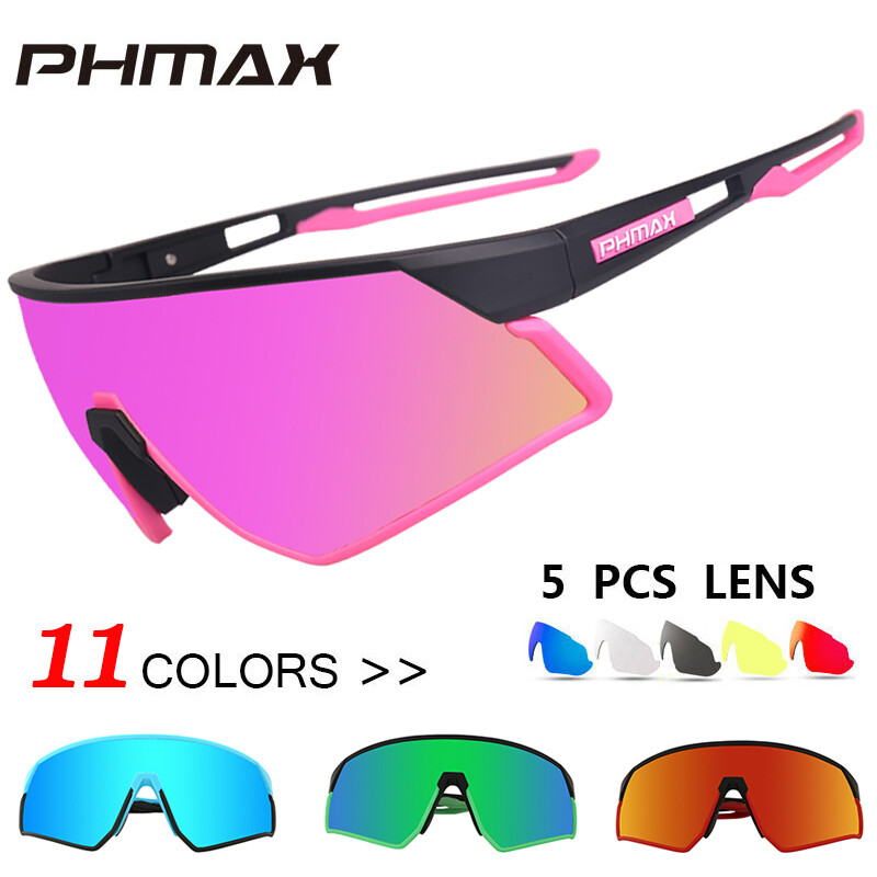 Phmaxkính đạp xe phân cực 5 trong 1 kính đạp xe thể thao kính xe đạp leo núi kính đạp xe đua gió