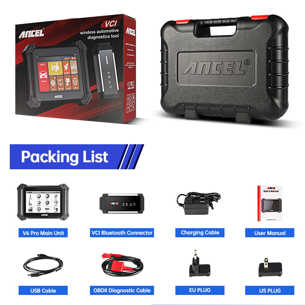 ANCEL V6 PRO Bi-Directional All System OBD2 Scanner With 25