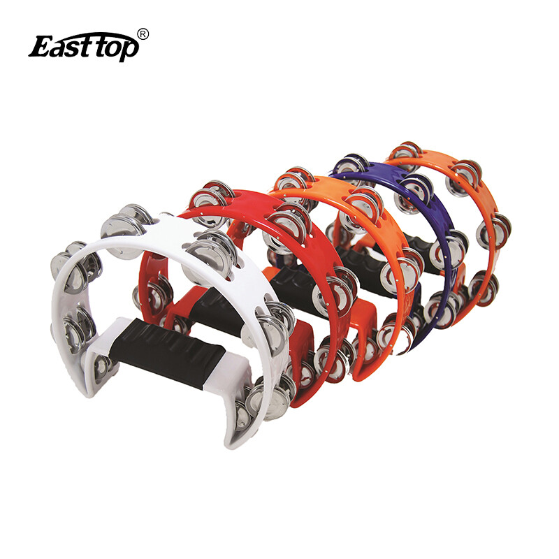 Easttop Cầm Tay Một Vòng Tambourine Hình Nửa Mặt Trăng Sẵn Sàng Nhịp Điệu Jazz Tamborine Kim Loại Chuông Phụ Kiện Nhạc Cụ Bộ Gõ Cho Trẻ Em Trẻ Em Quà Tặng Sinh Nhật Và Bữa Tiệc