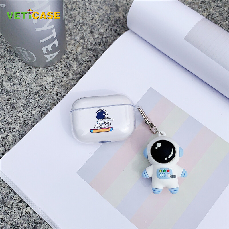 Hộp Đựng Tai Nghe Thẻ Tên Lửa Phi Hành Gia Dễ Thương Cho Apple AirPods Pro AirPods 1 2 3 Vỏ Bọc Mềm Bằng Silicon Mới Vỏ Bọc Tai Nghe Air Pods Phụ Kiện AirPod Bảo Vệ Màu Hồng Trong Suốt Màu Xanh Dương