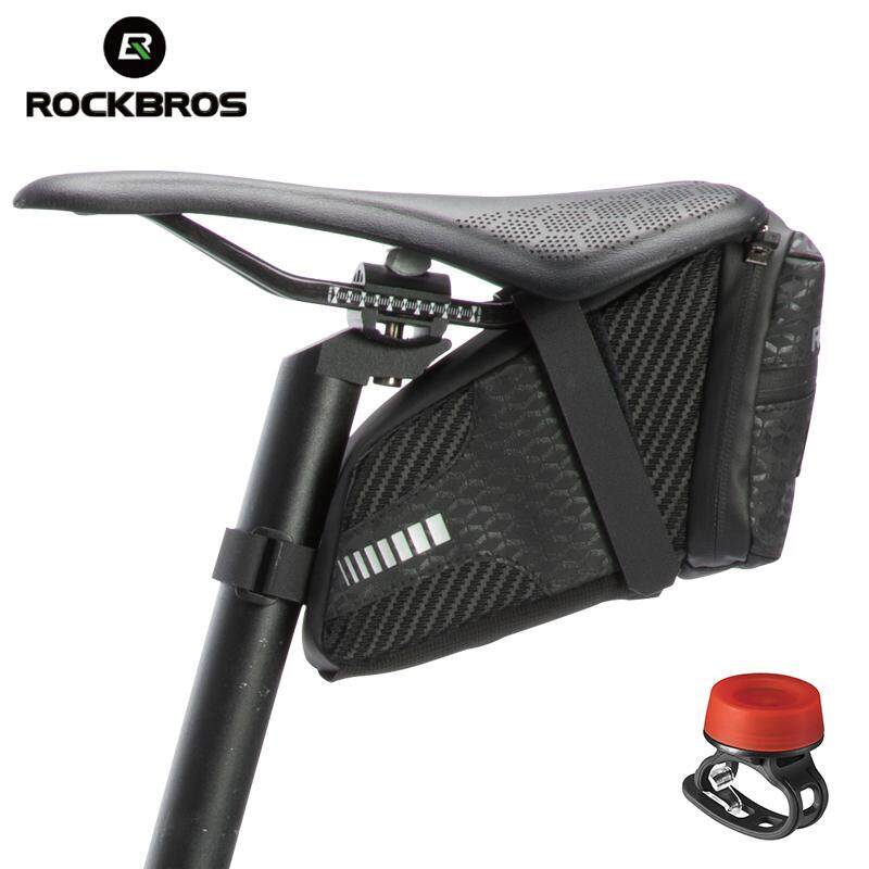 ROCKBROS Túi Xe Đạp 1,5L, Túi Yên Phía Sau Có Mũ Phản Quang Lớn Có Thể Treo Đèn Hậu Lưu Trữ Túi Phụ Kiện Xe Đạp Leo Núi Bền Túi Đi Xe Đạp