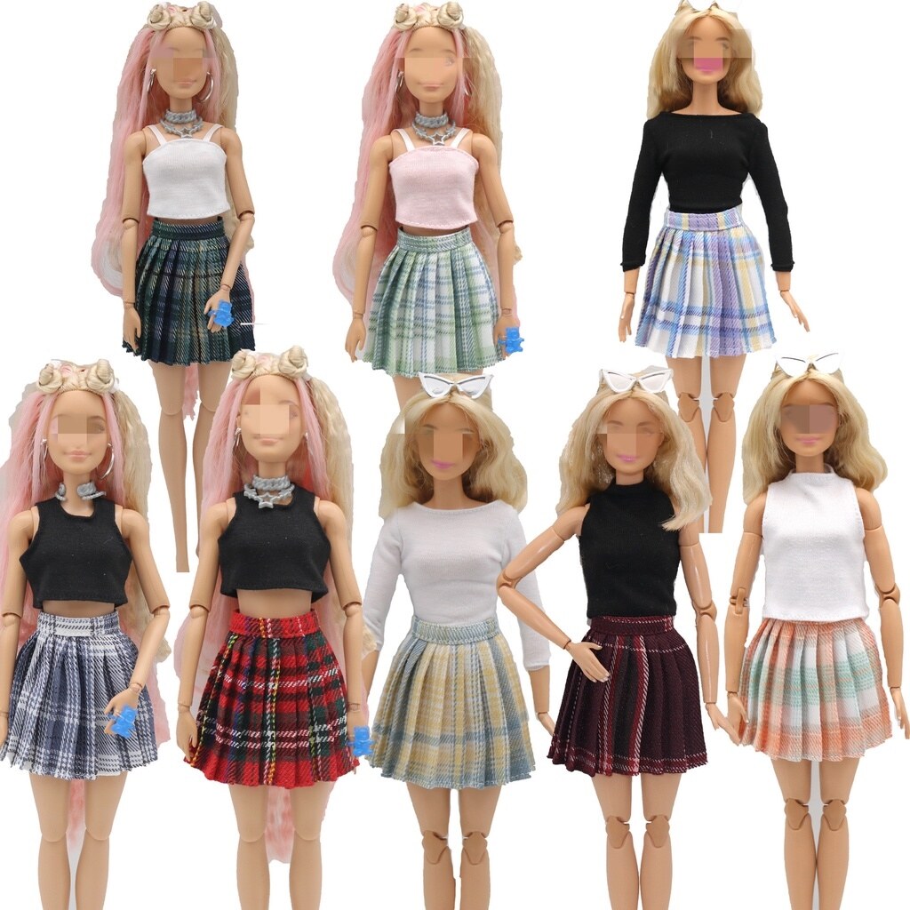 Zichung191 1 6 Barbie JK váy xếp ly Barbie quần áo mùa hè phù hợp với