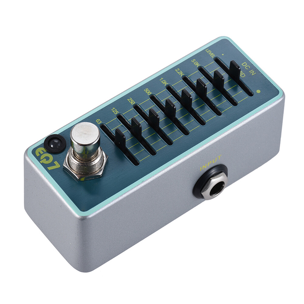 Eno ex eq7 bàn đạp hiệu ứng cân bằng đàn ghi ta eq 7 băng vỏ hoàn toàn bằng kim loại true bypass