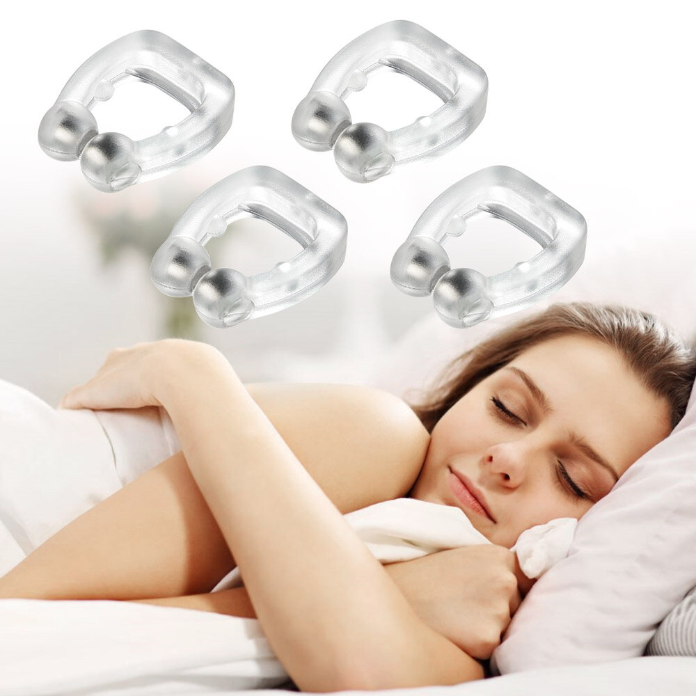 Romyse Kẹp Mũi Chống Ngáy Từ Tính Bằng Silicon Khay Ngủ Chống Ngáy Kẹp Chống Ngáy Thiết Bị Bảo Vệ Ngưng Thở Khi Ngủ Kèm Hộp Đựng Chăm Sóc Sức Khỏe Cơ Thể
