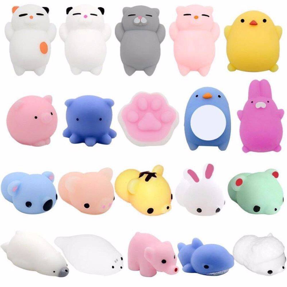 ULATIO Dễ Thương 10 Cái/Bộ Đồ Trang Trí Trên Máy Tính Để Bàn Đồ Trang Trí Văn Phòng Mochi Mini Quà Tặng Cho Trẻ Em Buổi Tiệc Đồ Chơi Giảm Căng Thẳng Động Vật Kawaii Đồ Chơi Mochi đồ Chơi Quảng Cáo