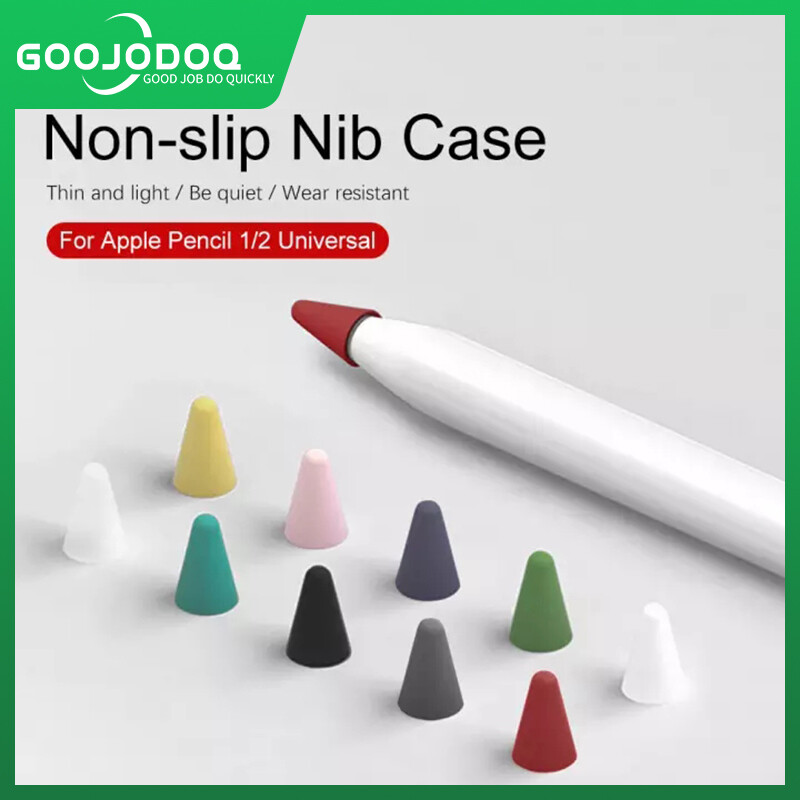 GOOJODOQ Cho Apple Pencil Pen Tip Bảo Vệ Cap Trường Hợp Cho iPad 1 2 Stylus Màn Hình Cảm Ứng Cap Mềm Phổ Silicone Pen Tip Phụ Kiện