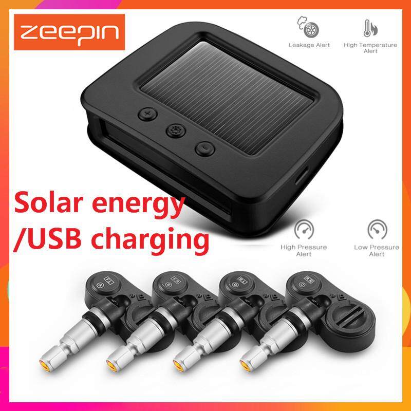 Original ZEEPIN C260 Solar Powered TPMS Car Tire Pressure Monitor System 4 Internal Sensors