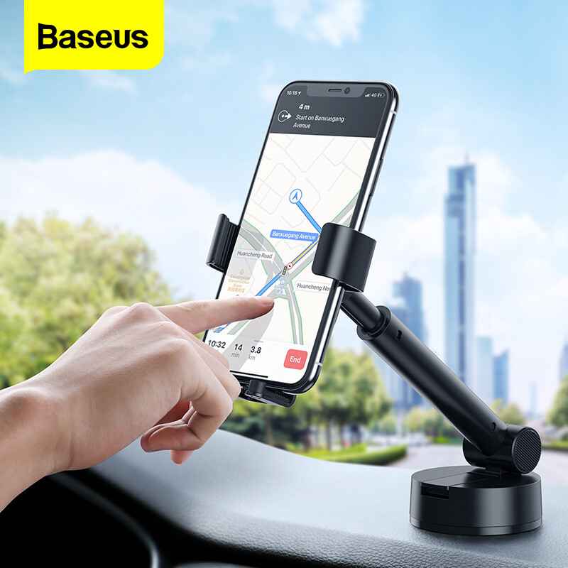 Giá đỡ điện thoại trên ô tô Baseus Bảng điều khiển Kính chắn gió Giá đỡ điện thoại ô tô phổ thông Trọng lực Dài Cánh tay dài Hút mạnh Giá đỡ điện thoại trên ô tô Tương thích với tất cả điện thoại 4,7-6,5 inch