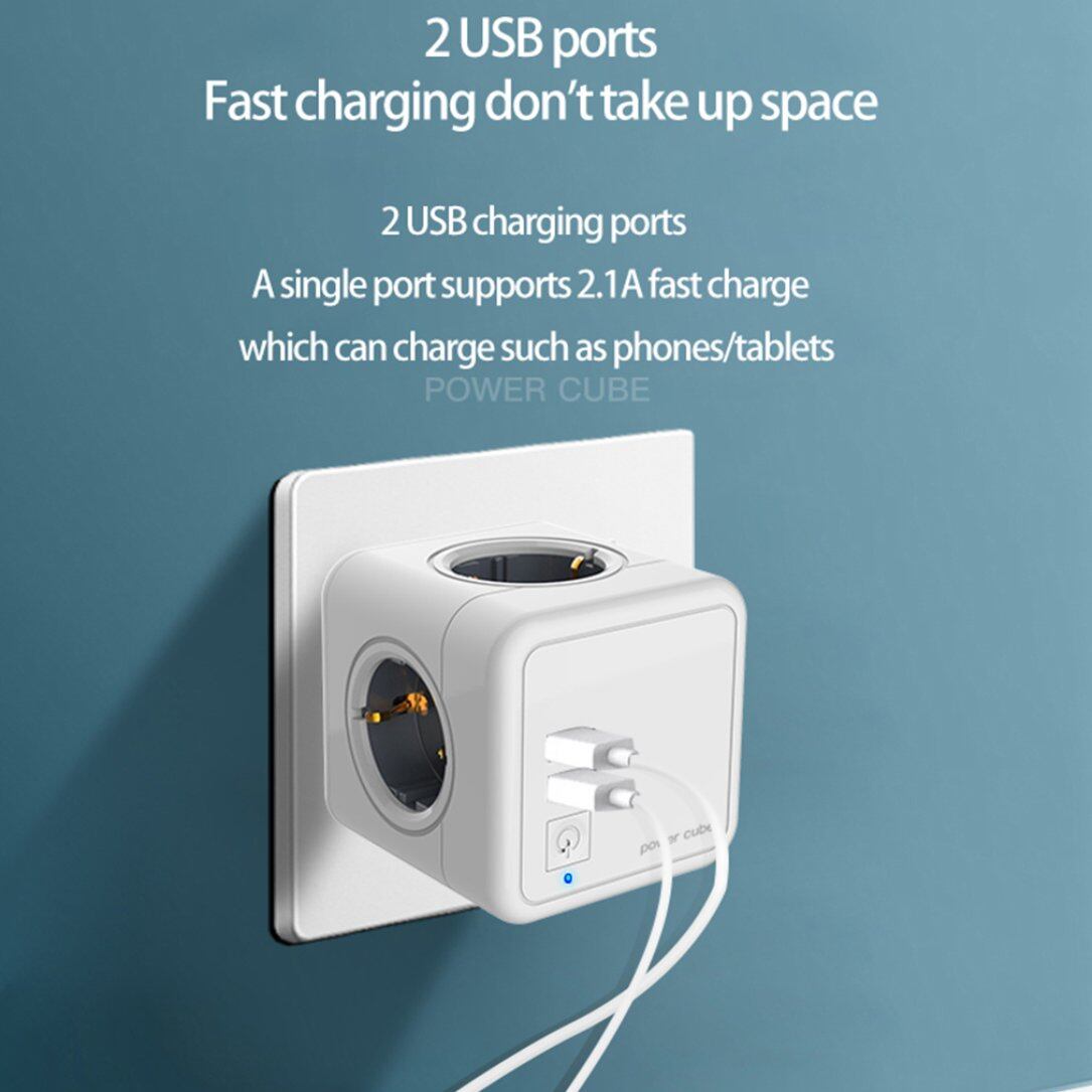 Yktop ổ cắm điện powercube ổ cắm phích cắm eu ổ cắm nhiều ổ cắm thông minh usb